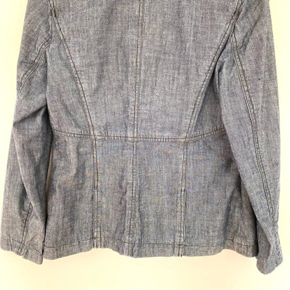 J. Jill  fitted jacket / blazer, 💯 cotton denim - Picture 8 of 13